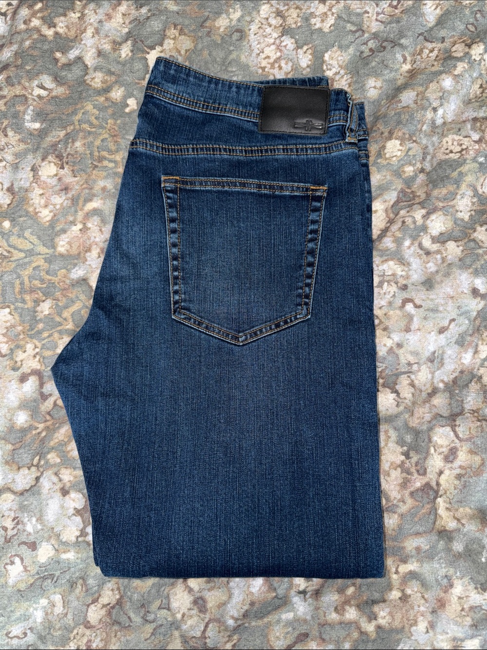 Liverpool Men's Straight Jeans in Deep Blue Denim